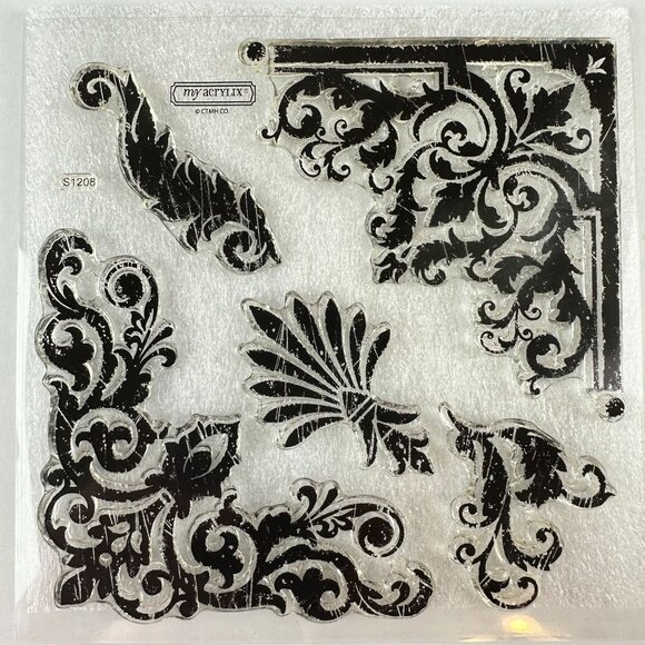 My Acrylix Baroque Borders Decorative Stamps By Close To My Heart S1208 - Picture 1 of 2